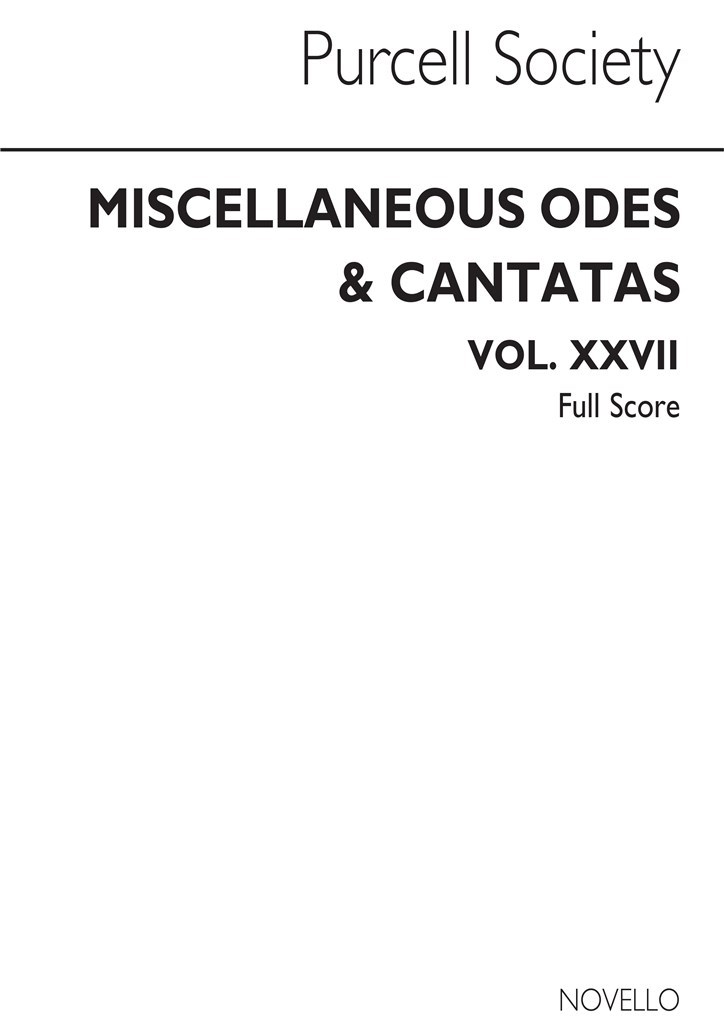 Purcell Society Volume 27